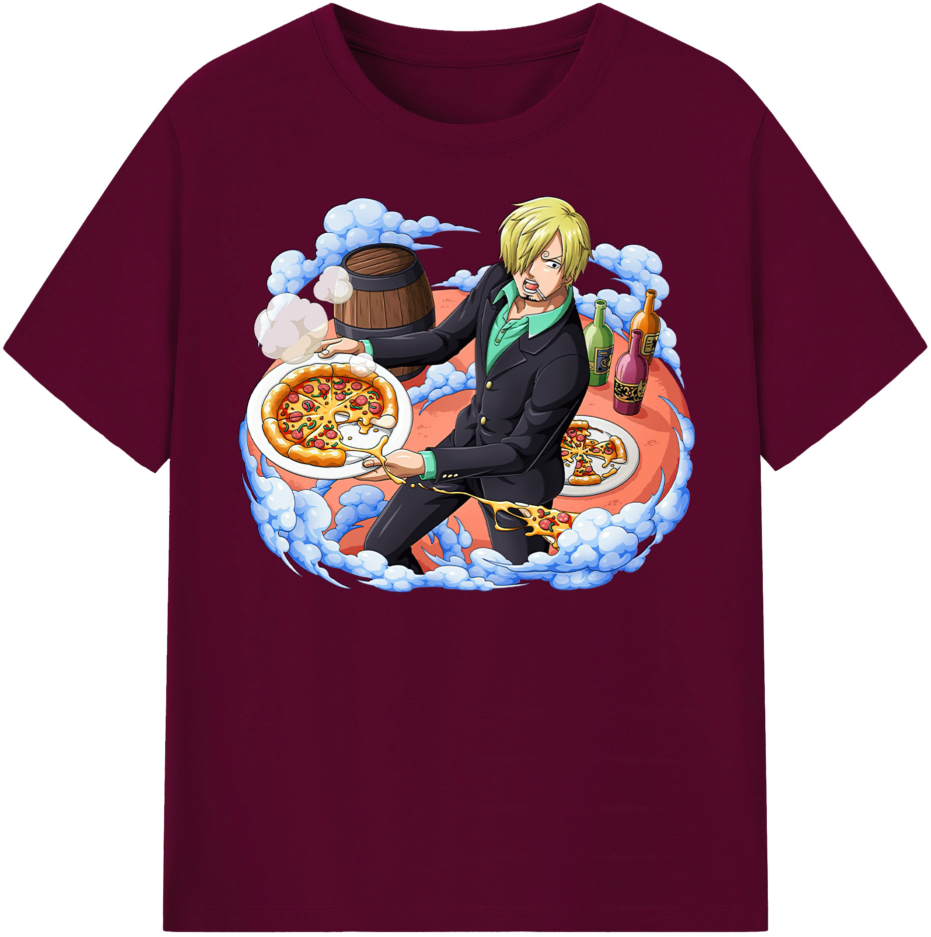 （画像用） ワンピース サンジ ONE PIECE Sanji レディースカジュアルプリントTシャツ（綿100％）